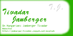 tivadar jamberger business card